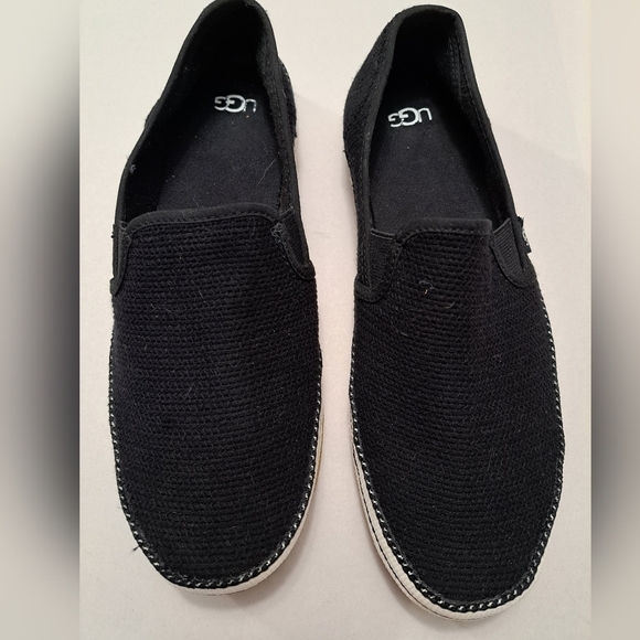 COPY - UGG Bren Black Slip On Shoe/Flat Size 10 - Picture 2 of 8